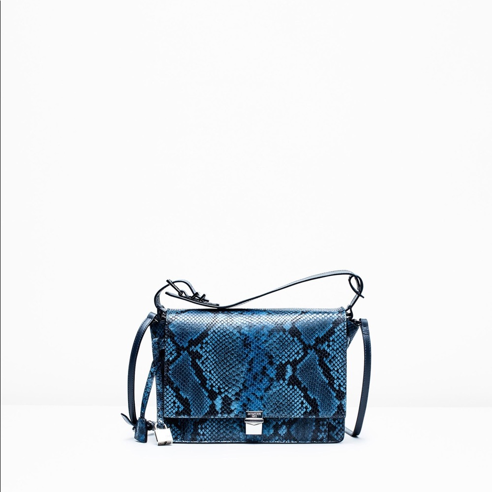 Zadig and Voltaire cobalt blue snakeskin crossbody
